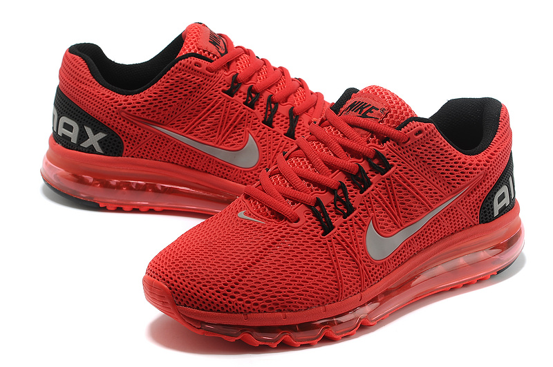 Nike Air Max 2013 Red Black Running Shoes - Click Image to Close