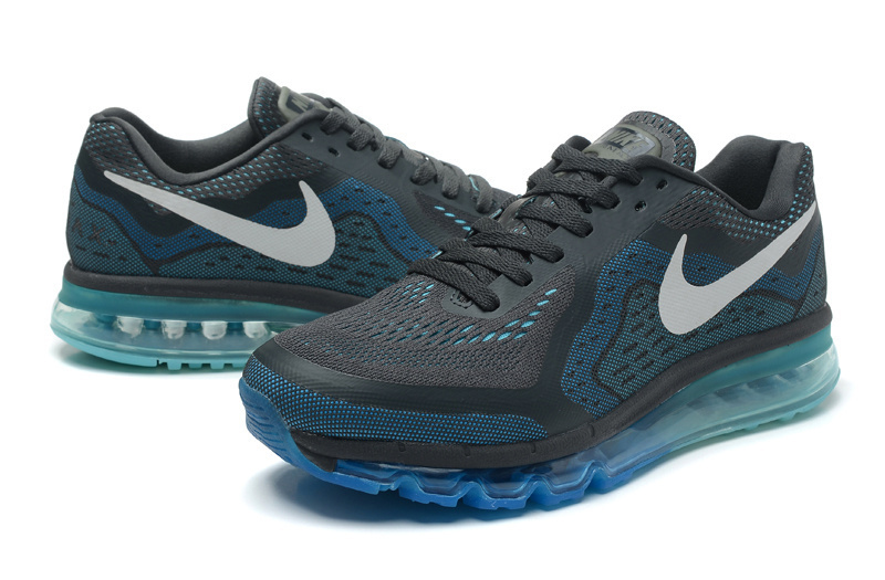 Nike Air Max 2014 Cushion Black Blue Shoes - Click Image to Close