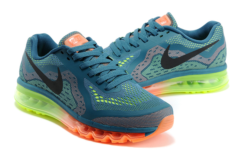 Nike Air Max 2014 Cushion Blue Orange Green Black Shoes