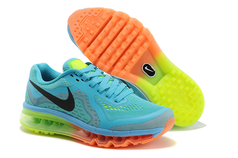 Nike Air Max 2014 Cushion Blue Orange Green Shoes