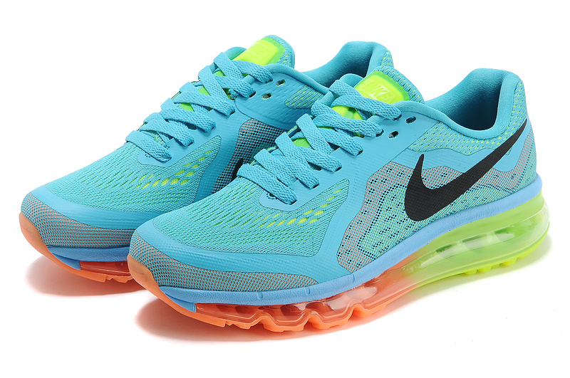 Nike Air Max 2014 Cushion Blue Orange Green Shoes - Click Image to Close