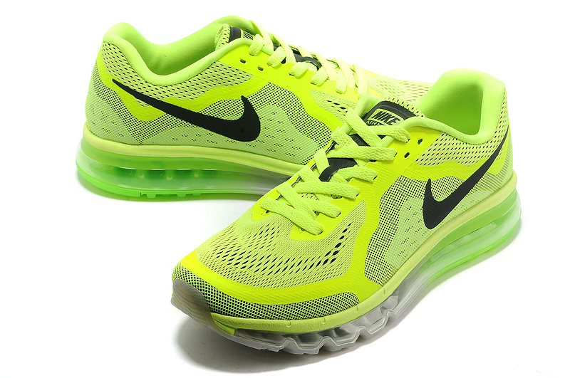 Nike Air Max 2014 Cushion Fluorscent Green Shoes - Click Image to Close