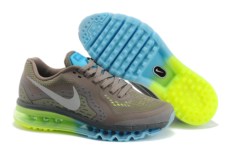 Nike Air Max 2014 Cushion Grey Blue Green Shoes