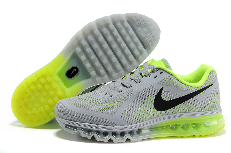 Nike Air Max 2014 Cushion Grey Fluorscent Green Shoes
