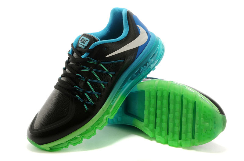 Men Nike Air Max 2015 Black Blue Green