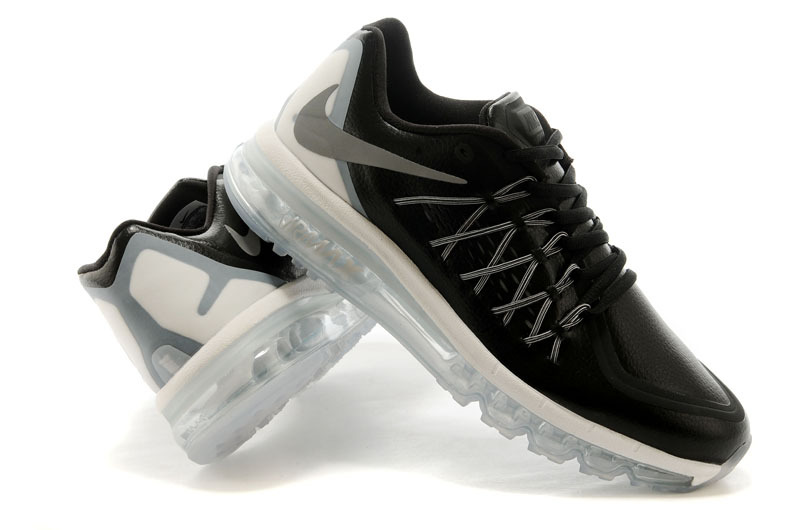 Men Nike Air Max 2015 Black White - Click Image to Close