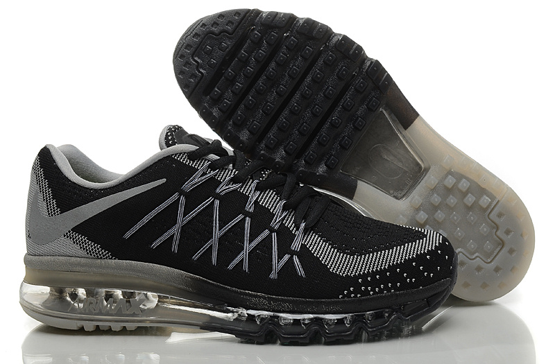 Nike Air Max 2015 Knit Black Grey Shoes