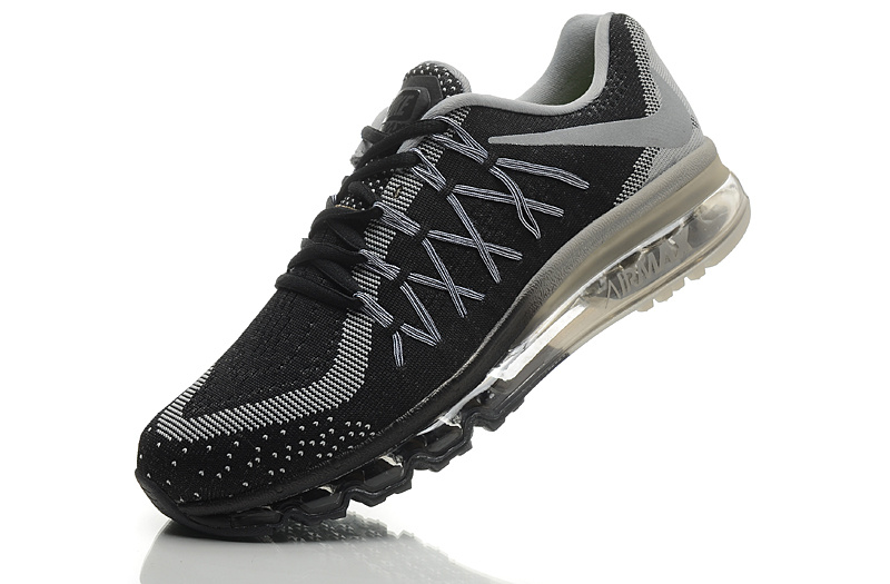 Nike Air Max 2015 Knit Black Grey Shoes - Click Image to Close