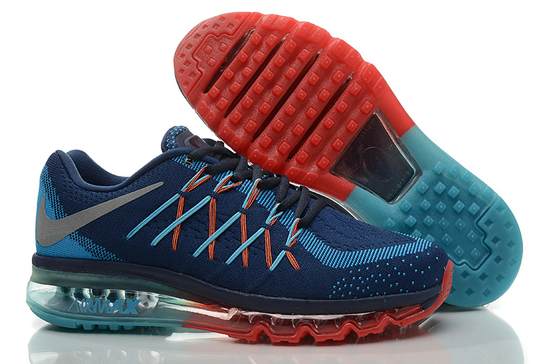 Nike Air Max 2015 Knit Blue Red Shoes