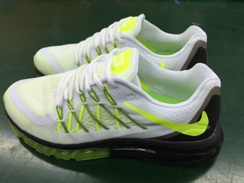 Nike Air Max 2015 White Apple Green Shoes - Click Image to Close