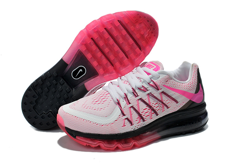 Nike Air Max 2015 Whole Palm White Pink Black Women Shoes - Click Image to Close
