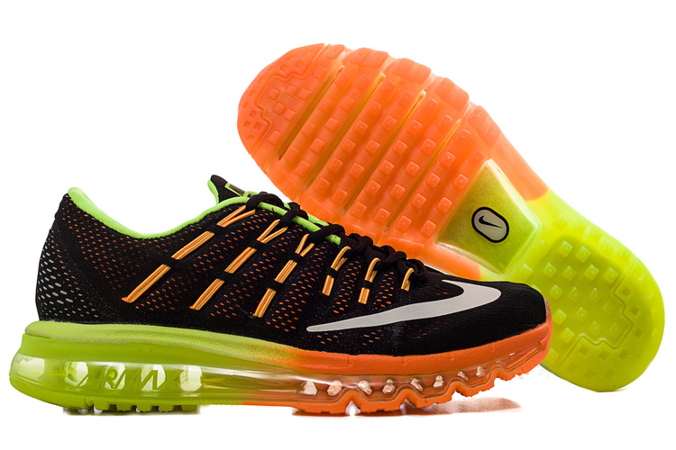 Nike Air Max 2016 Black Orange Fluorscent Shoes - Click Image to Close