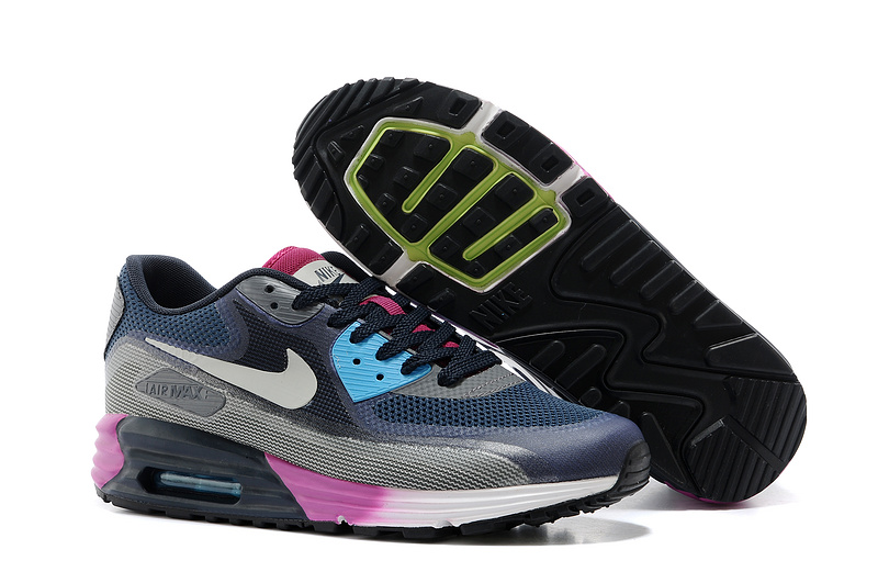 Nike Air Max 25th Anniversary Black Blue Grey Purple Shoes - Click Image to Close