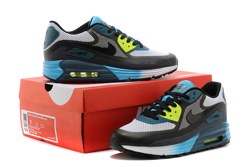 Nike Air Max 25th Anniversary Grey Black Blue Green Shoes - Click Image to Close
