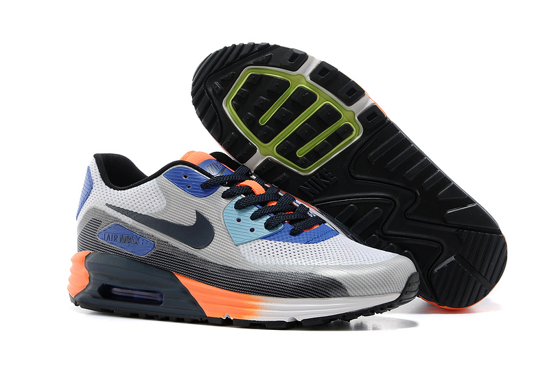 Nike Air Max 25th Anniversary Grey Black Orange Shoes - Click Image to Close