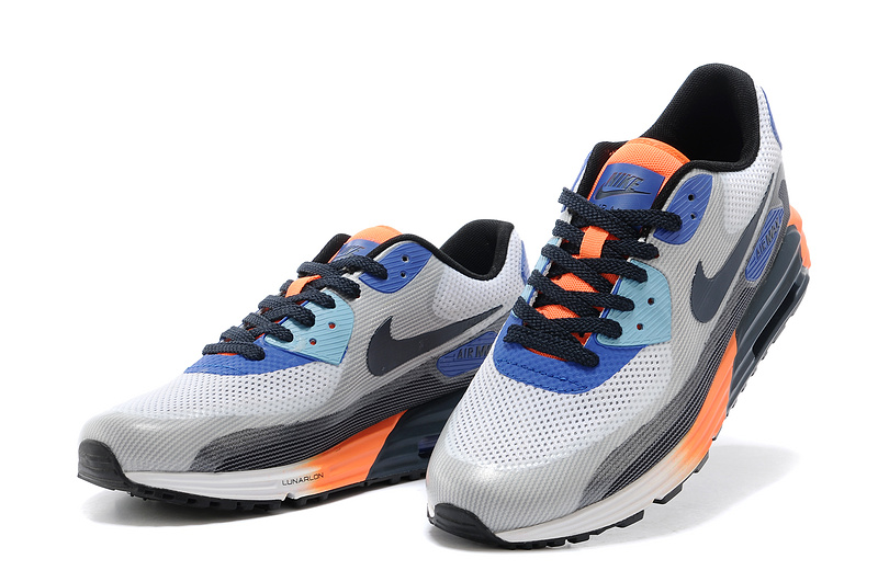 Nike Air Max 25th Anniversary Grey Black Orange Shoes - Click Image to Close