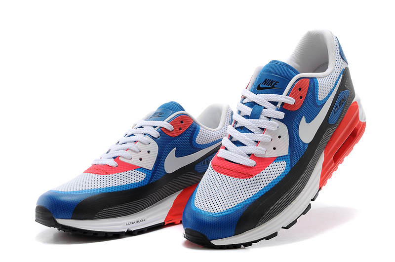 Nike Air Max 25th Anniversary White Blue Black Red Shoes - Click Image to Close