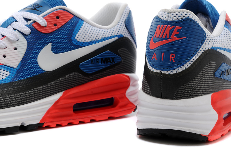 Nike Air Max 25th Anniversary White Blue Black Red Shoes - Click Image to Close