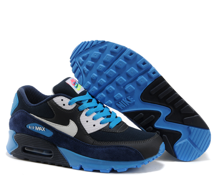 Nike Air Max 90 Dark Blue Black Women Shoes