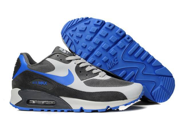 Nike Air Max 90 HYP PRM Grey Black Blue Shoes - Click Image to Close