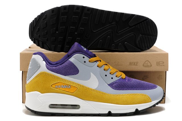 Nike Air Max 90 HYP PRM Grey Purple Yellow White Shoes