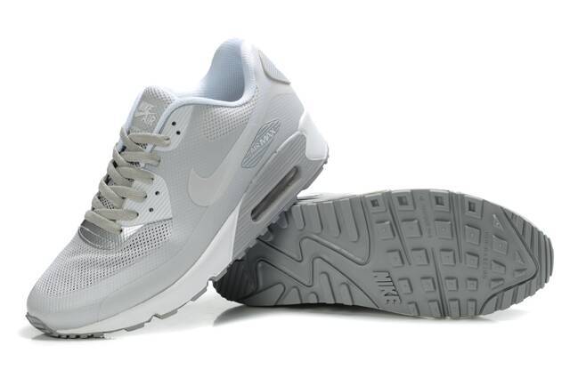 Nike Air Max 90 HYP PRM Grey White Shoes - Click Image to Close