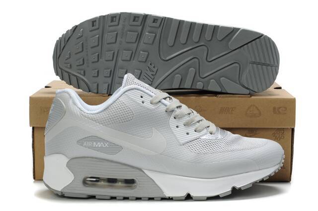 Nike Air Max 90 HYP PRM Grey White Shoes - Click Image to Close