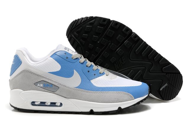 Nike Air Max 90 HYP PRM White Blue Grey Shoes - Click Image to Close