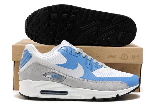 Nike Air Max 90 HYP PRM White Blue Grey Shoes - Click Image to Close