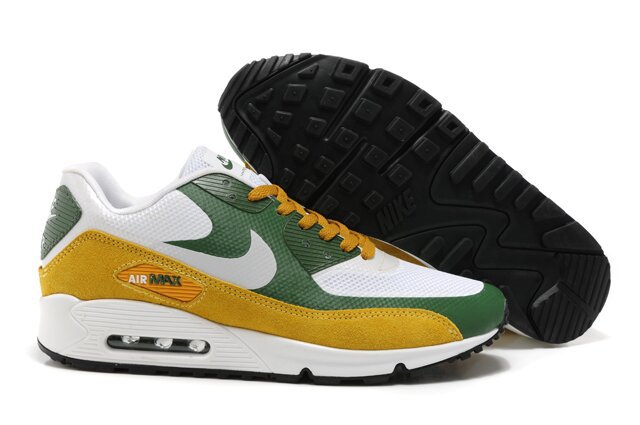 Nike Air Max 90 HYP PRM White Green Yellow Shoes - Click Image to Close