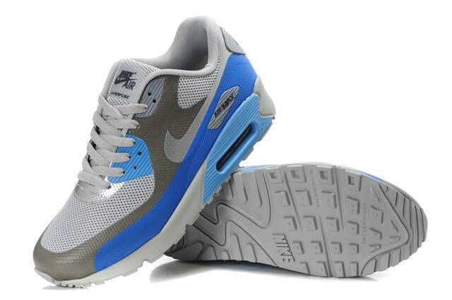 Nike Air Max 90 HYP PRM White Grey Blue Shoes - Click Image to Close