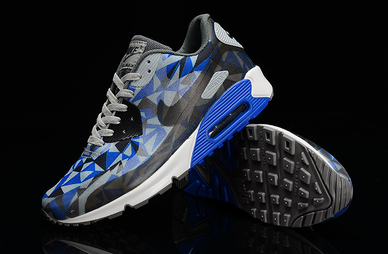 Nike Air Max 90 Hyperfuse Grey Black Blue Shoes