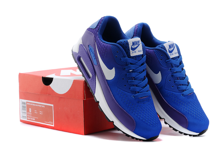 Nike Air Max 90 Knit Blue White Shoes