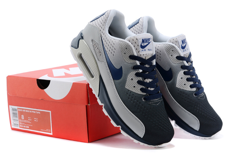 Nike Air Max 90 Knit Grey Black Shoes - Click Image to Close