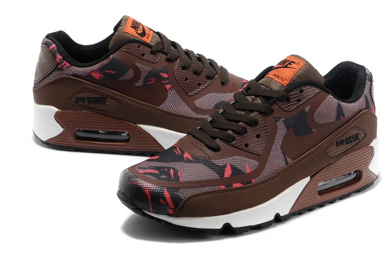 Nike Air Max 90 PREM TAPE Brown Red Shoes - Click Image to Close