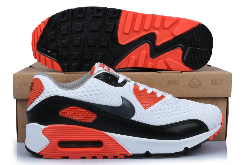 Nike Air Max 90 Premium EM White Black Red - Click Image to Close