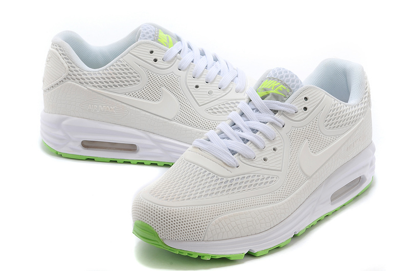 Nike Air Max 90 Rubber Patch 25th Anniversary Peach White Green Shoes - Click Image to Close