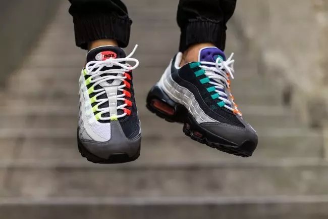 Nike Air Max 95 Black White Orange Shoes - Click Image to Close