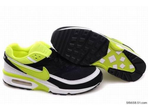 Nike Air Max BW Shoes Black Green White - Click Image to Close