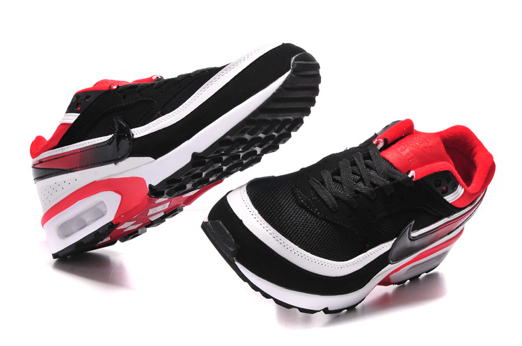 Nike Air Max BW Shoes Black White Red - Click Image to Close