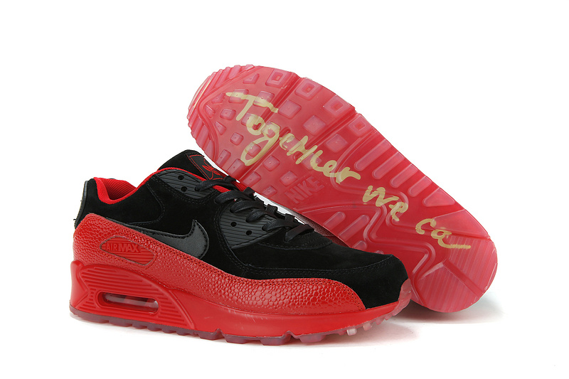 Nike Air Max Lunar 90 Black Red Shoes