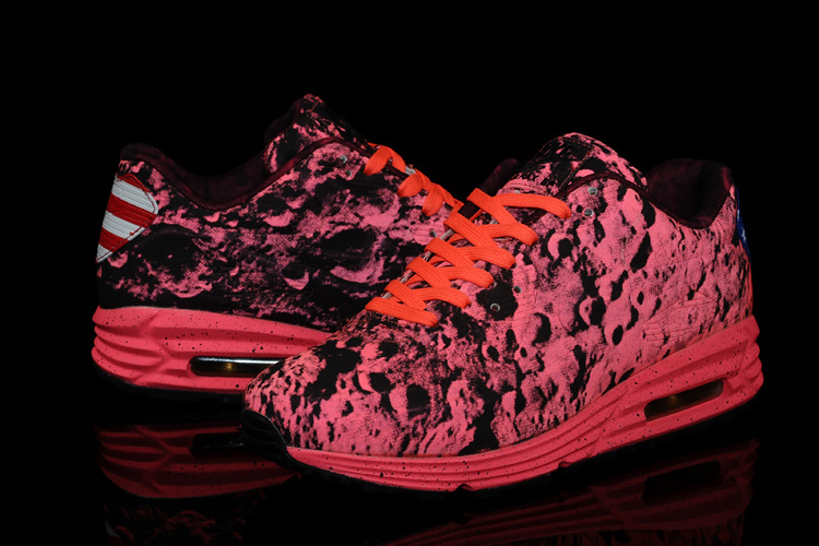 Nike Air Max Lunar 90 SP Moon Landing Pink Orange Shoes - Click Image to Close