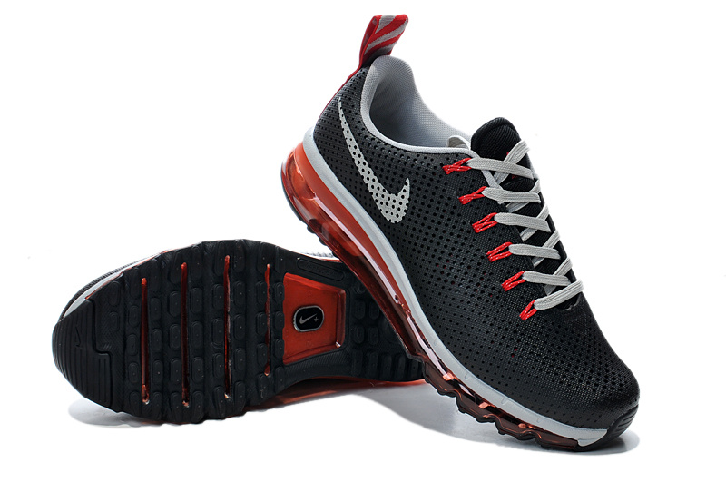 Nike Air Max Motion 2014 Black Grey Red Shoes - Click Image to Close