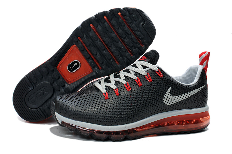 Nike Air Max Motion 2014 Black Grey Red Shoes - Click Image to Close