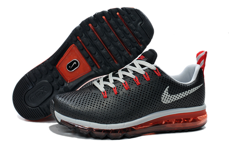 Nike Air Max Motion 2014 Black Grey Red Shoes