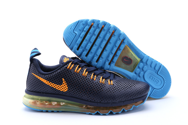 Nike Air Max Motion 2014 Shoes Dark Blue Orange Blue