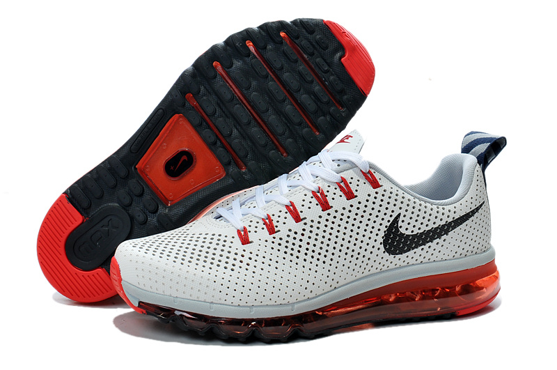 Nike Air Max Motion 2014 White Red Black Shoes - Click Image to Close