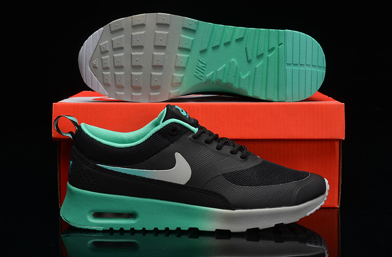 Women's Nike Air Max THEA PRINT Black Grey Green - Click Image to Close