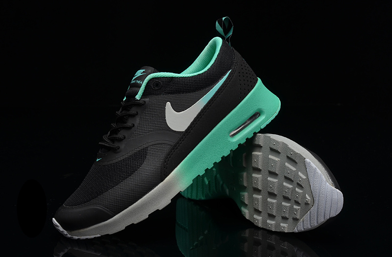 Women's Nike Air Max THEA PRINT Black Grey Green - Click Image to Close