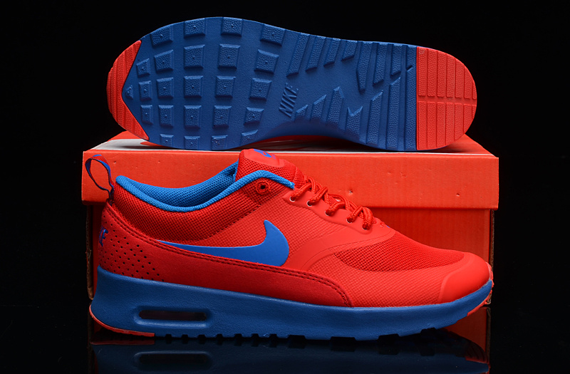 Women's Nike Air Max THEA PRINT Orange Blue - Click Image to Close